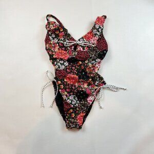 NWOT Skinny Dippers Swimsuit S One Piece Rosalina Floral Ruffle B1276